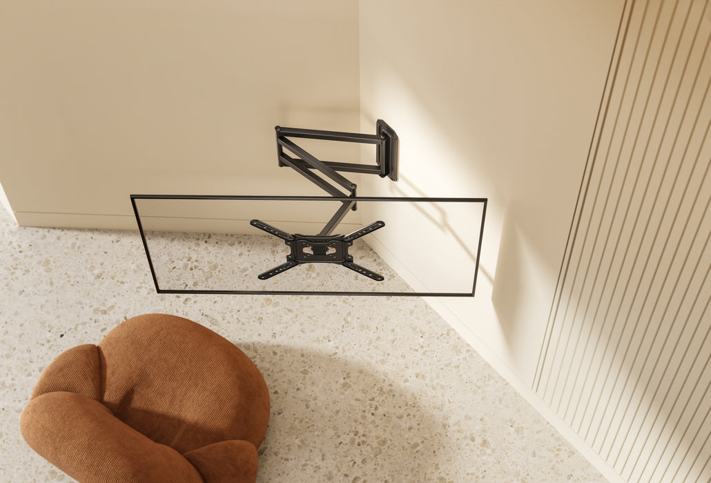 Wolff Mount Bardzo długi pełny ruch uchwyt ścienny do telewizora do 65 cali | do 95 cm od ściany! | Uniwersalny | VESA 400x400