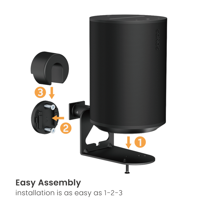 Wolff Mount uchwyty ścienne do Sonos Era 100 i Era 300 – zestaw 2 sztuki, czarne