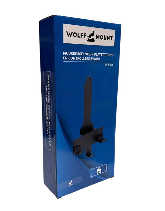 Wolff Mount PS5 Uchwyt – Uchwyt ścienny do PlayStation 5 i kontrolerów – Czarny