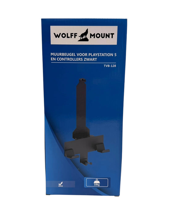 Wolff Mount PS5 Uchwyt – Uchwyt ścienny do PlayStation 5 i kontrolerów – Czarny