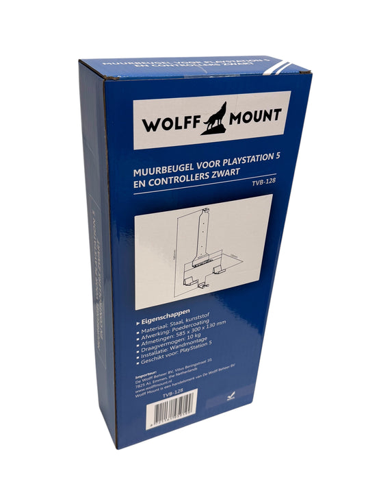 Wolff Mount PS5 Uchwyt – Uchwyt ścienny do PlayStation 5 i kontrolerów – Czarny