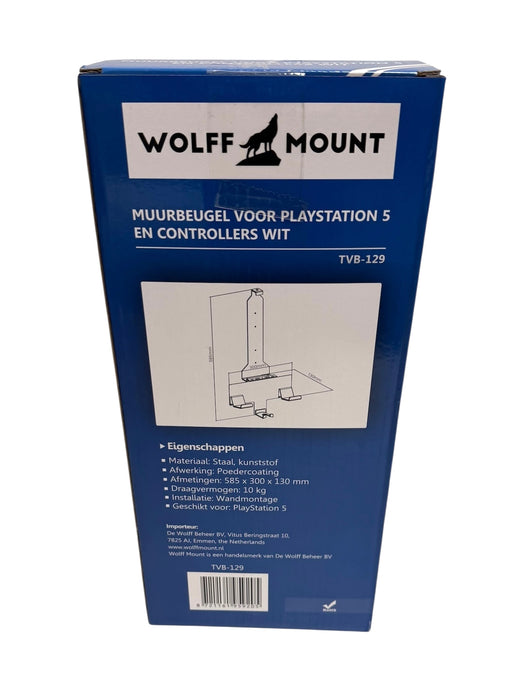 Wolff Mount PS5 Uchwyt – Uchwyt ścienny do PlayStation 5 i kontrolerów – Biały