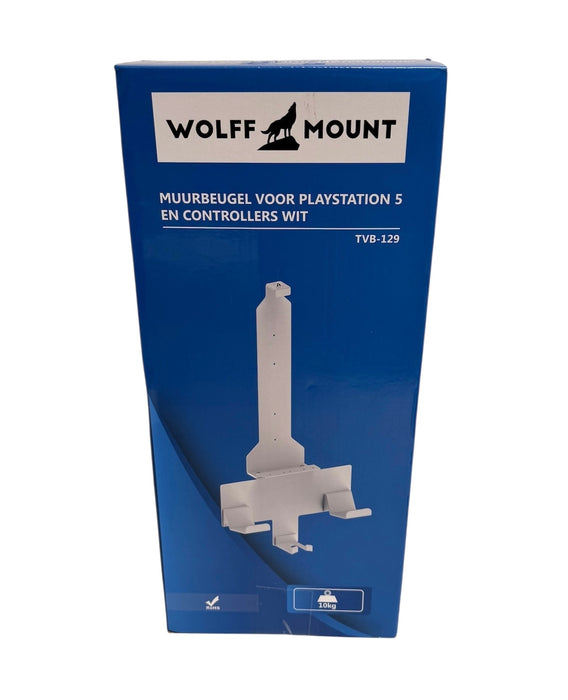 Wolff Mount PS5 Uchwyt – Uchwyt ścienny do PlayStation 5 i kontrolerów – Biały