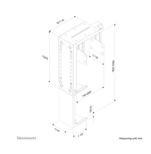 Neomounts CPU-D100 czarny uchwyt na komputer