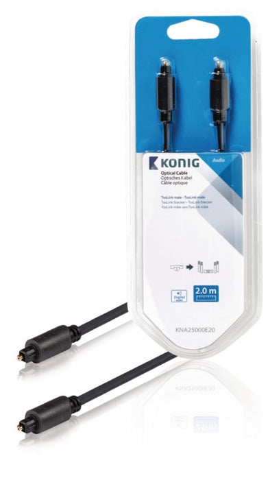 König cyfrowy kabel audio TosLink męski