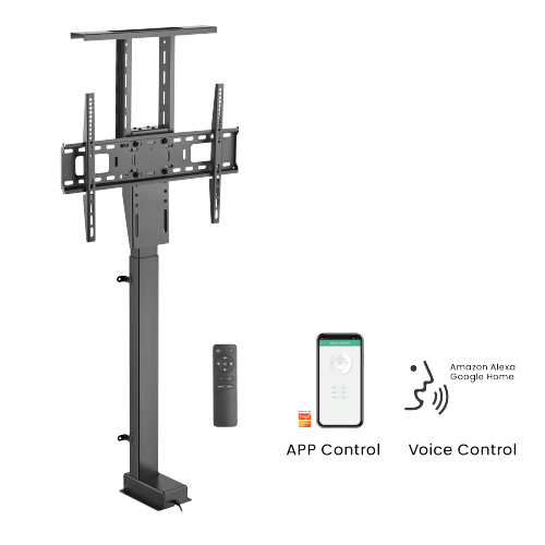 Wolff Mount TVB-120 – Elektrische TV-lift verticaal tot 80 inch TV en 60 kg met APP en afstandsbediening 106 cm