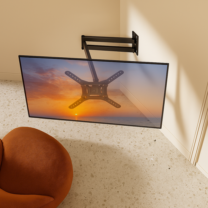 Wolff Mount uniwersalny długi uchwyt do telewizora do 65 cali (73 cm od ściany) z VESA 400x400