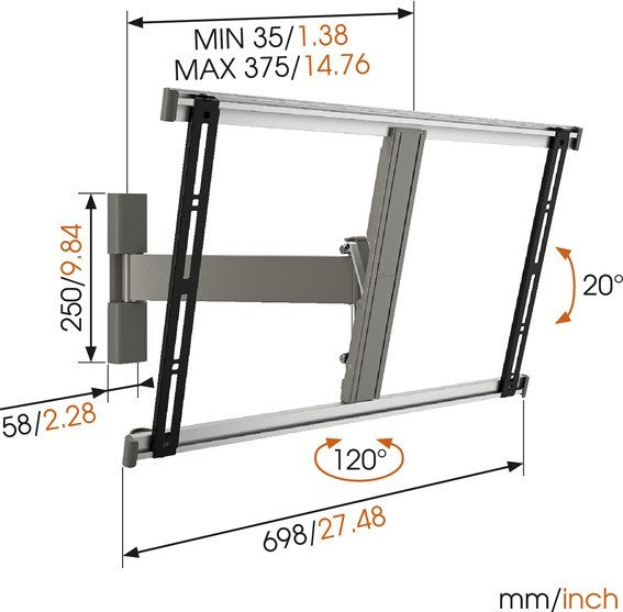 Uchwyt ścienny Vogels THIN 325