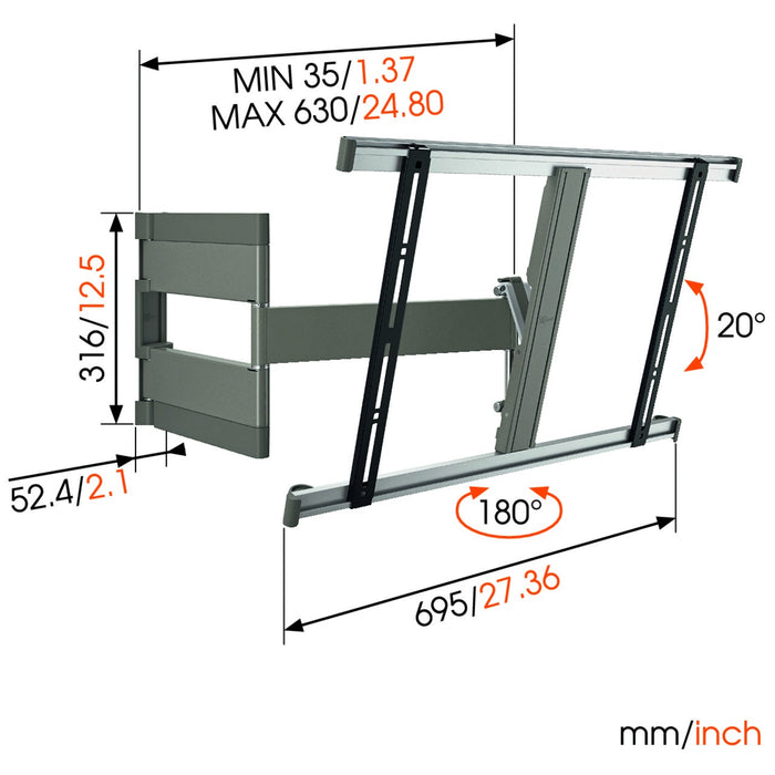 Uchwyt ścienny Vogels Ultra THIN 345